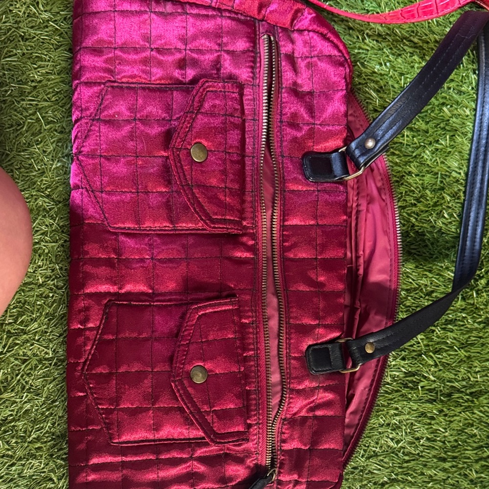Elegant Quilted Red Handbag